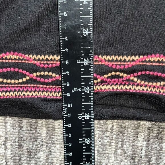 Maurice’s Women’s Size Medium Strappy Tank Top Black Tribal Embroidered Blouse - Picture 5 of 6